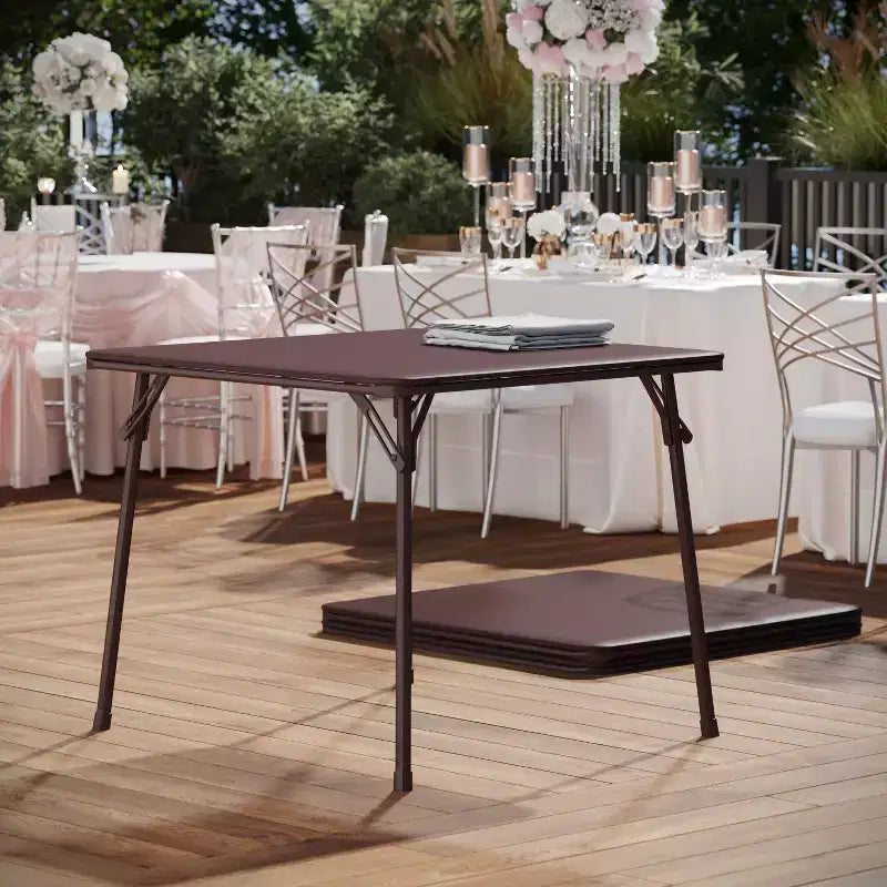 Foldable Card Table with Vinyl Table Top - Game Table - Portable Table