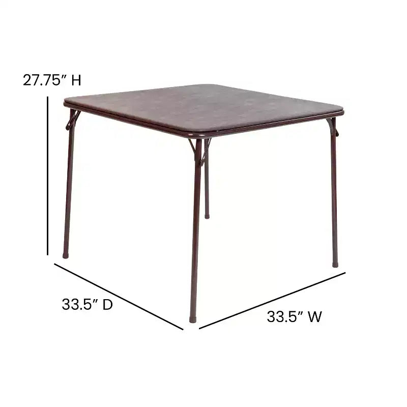 Foldable Card Table with Vinyl Table Top - Game Table - Portable Table