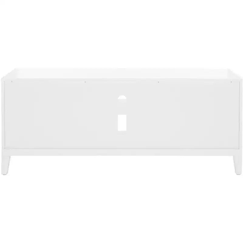 2-Door 1-Shelf Media Stand, White